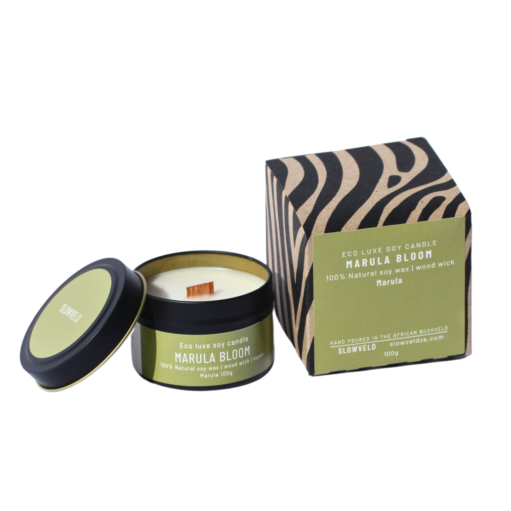 Marula Bloom Travel Soy Candle 100g