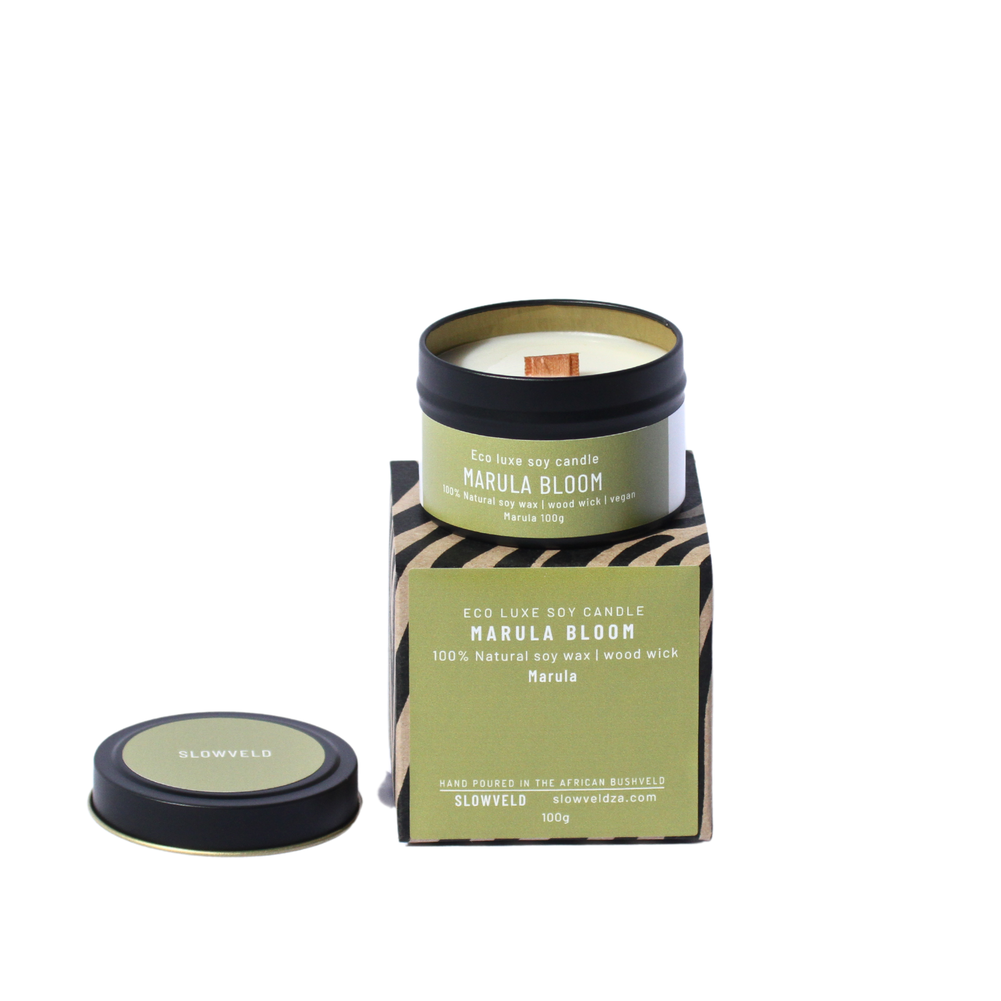 Marula Bloom Travel Soy Candle 100g