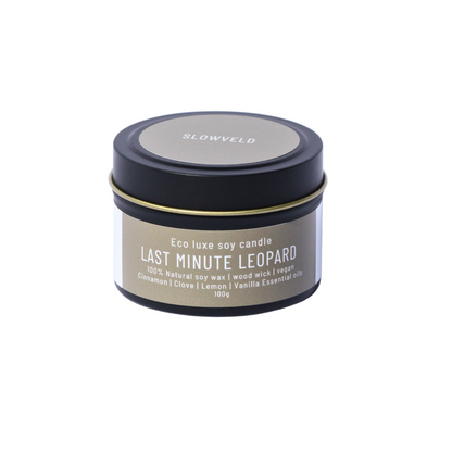 Last Minute Leopard Travel Soy Candle 100g