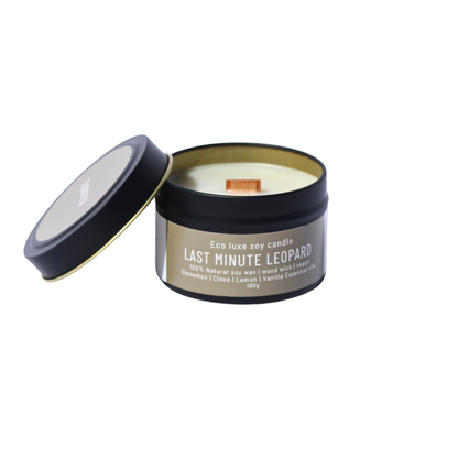 Last Minute Leopard Travel Soy Candle 100g