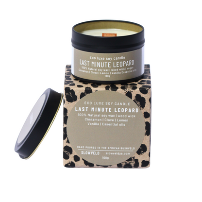 Last Minute Leopard Travel Soy Candle 100g