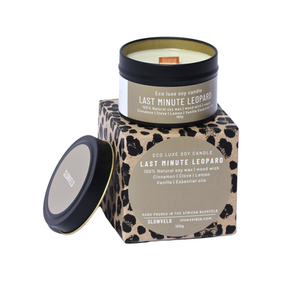 Last Minute Leopard Travel Soy Candle 100g