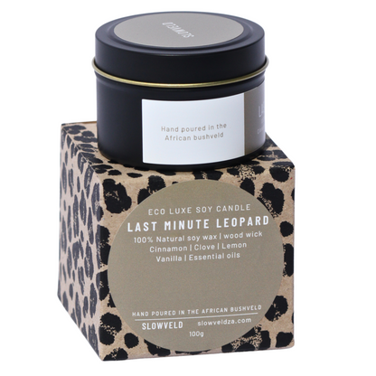 Last Minute Leopard Travel Soy Candle 100g
