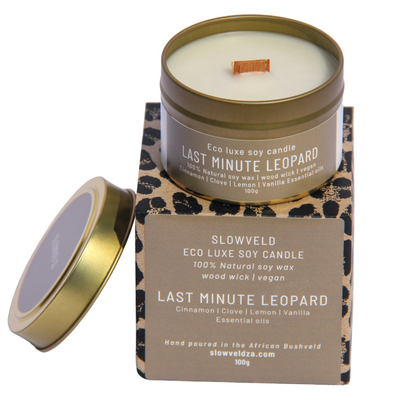 Last Minute Leopard Travel Soy Candle 100g