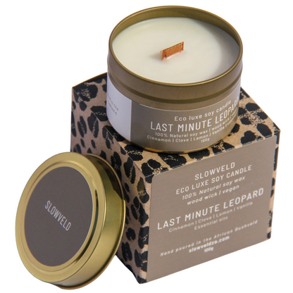 Last Minute Leopard Travel Soy Candle 100g