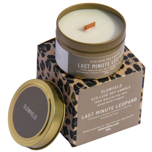 Last Minute Leopard Travel Soy Candle 100g