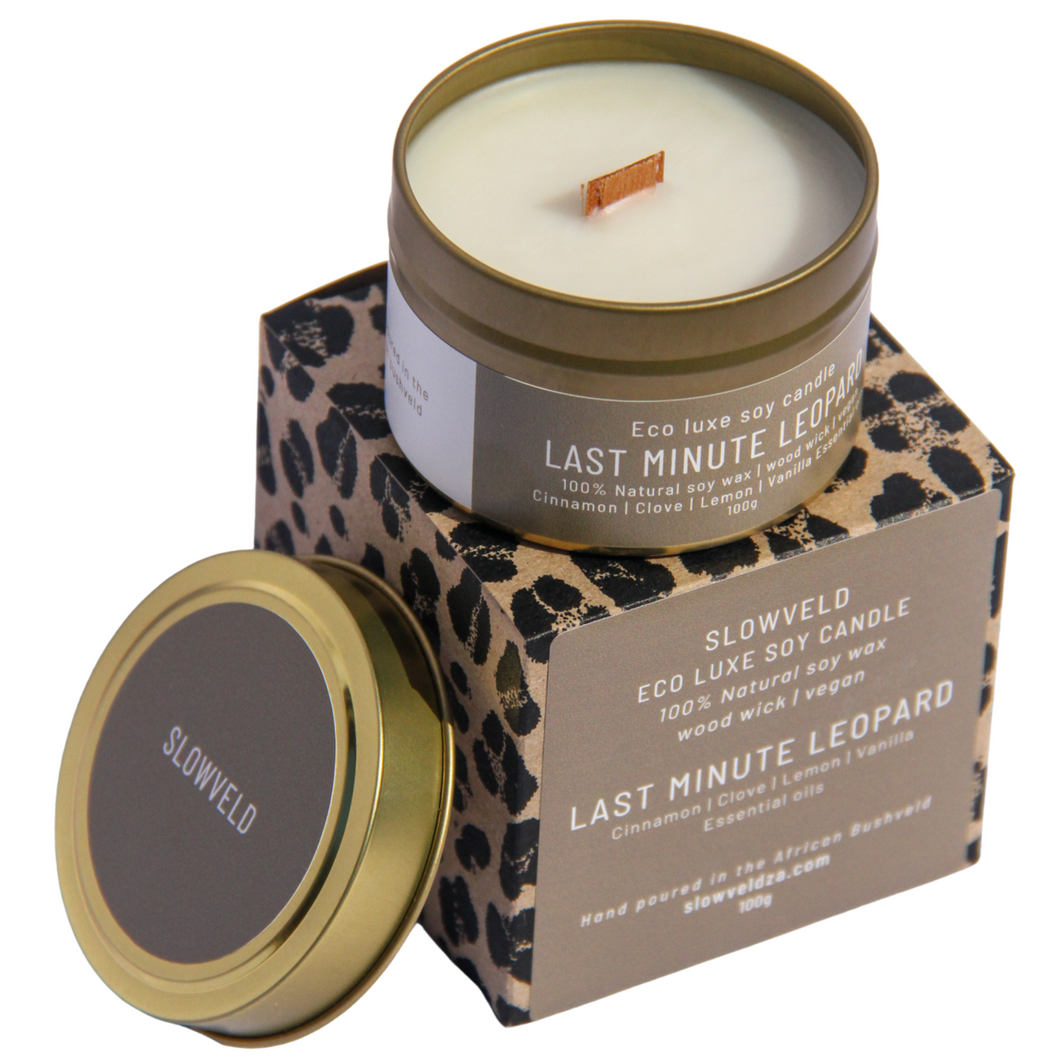 Last Minute Leopard Travel Candle 100g