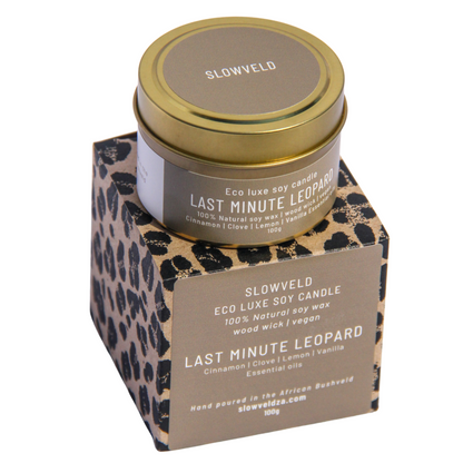 Last Minute Leopard Travel Soy Candle 100g