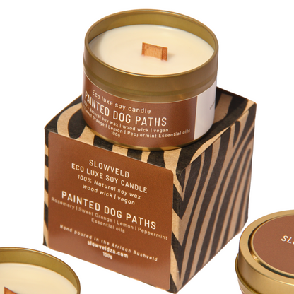Painted Dog Paths Travel Soy Candle 100g