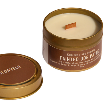 Painted Dog Paths Travel Soy Candle 100g