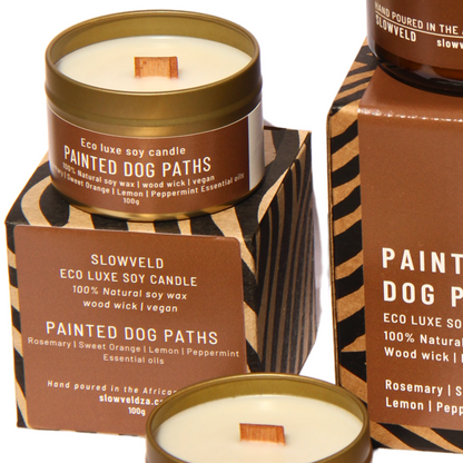 Painted Dog Paths Travel Soy Candle 100g