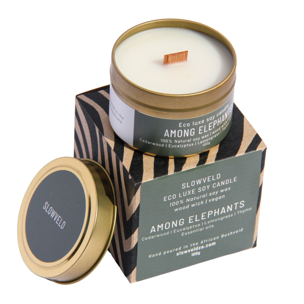 Among Elephants Travel Candle 100g