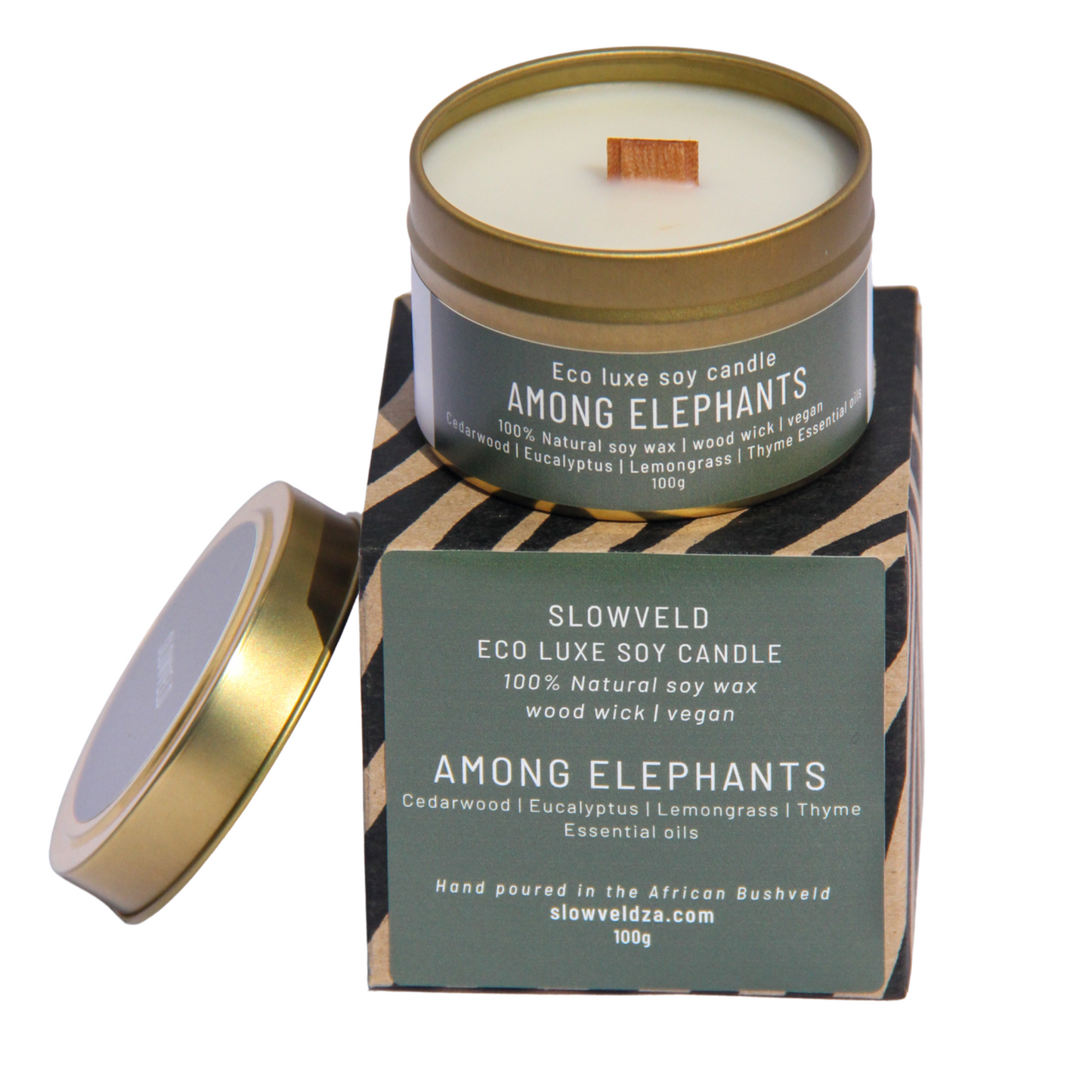 Among Elephants Travel Soy Candle 100g