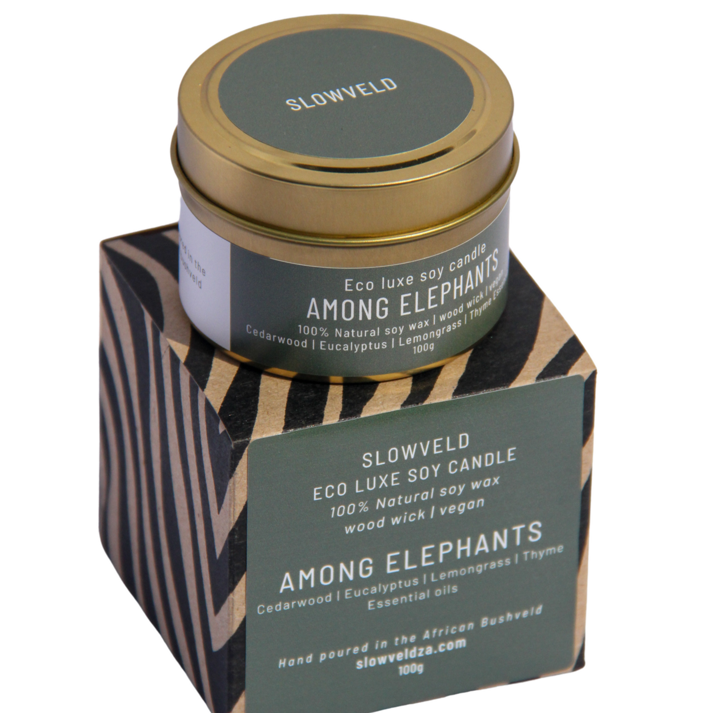 Among Elephants Travel Soy Candle 100g