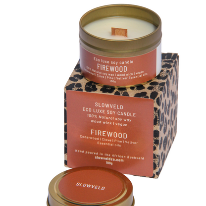 Firewood Travel Candle 100g