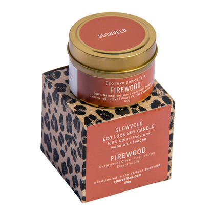 Firewood Travel Candle 100g