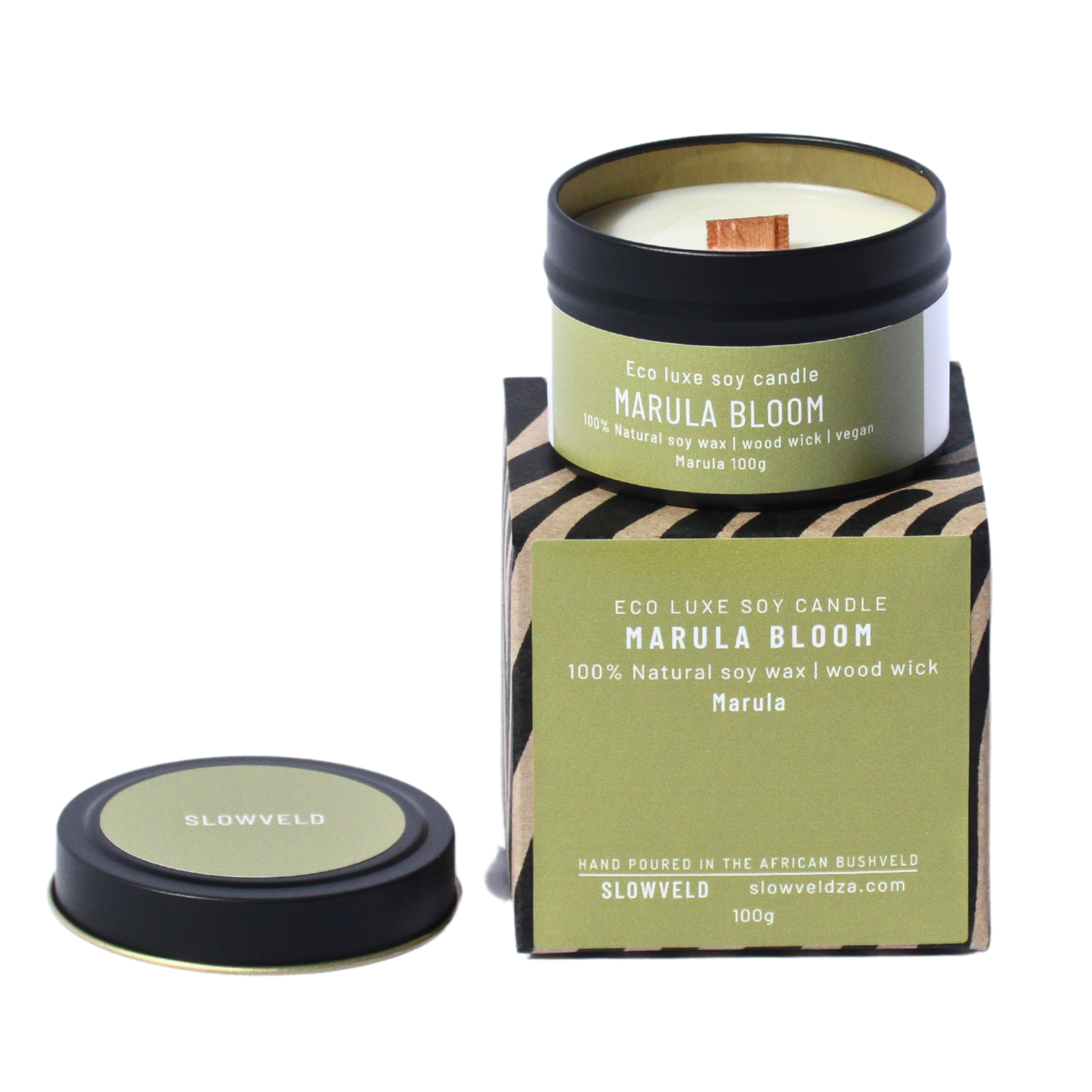 Marula Bloom Travel Soy Candle 100g