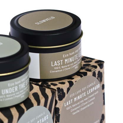 Last Minute Leopard Travel Soy Candle 100g